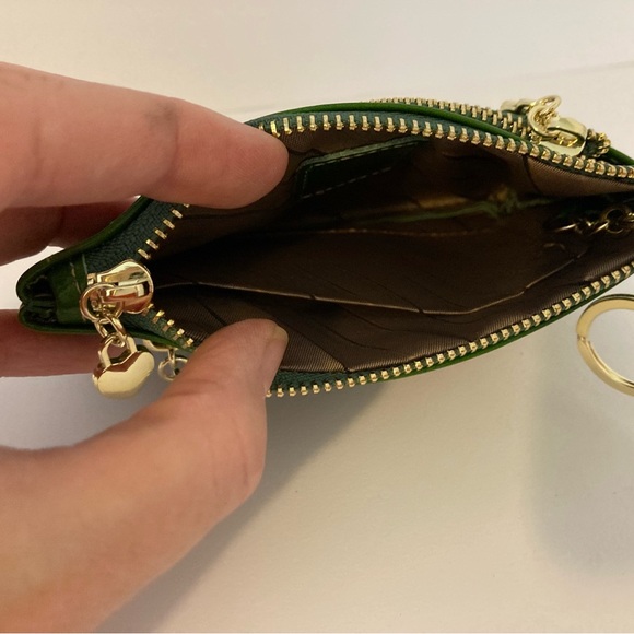 New, green leather BO change purse/wallet - Picture 8 of 9